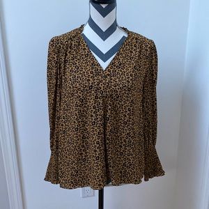 Aqua Leopard Print Top